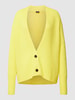 JOOP! Strickjacke mit Strukturmuster Neon Gelb