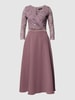 Swing Cocktailkleid mit Spitzenbesatz Mauve