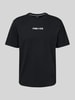 FIRE + ICE Poloshirt mit Label-Print Modell 'MICK' Black