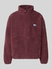 American Vintage Regular Fit Jacke aus Teddyfell Modell 'Hoktown' Bordeaux Melange