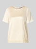 Christian Berg Woman Selection Regular Fit Bluse aus Satin mit Spitzenbesatz Pastellgelb