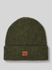 camel active Beanie mit Logo-Badge Oliv