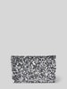 Abro Clutch mit Paillettenbesatz Silber