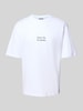 REVIEW T-Shirt mit Statement-Print Weiss