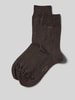 camano Socken im unifarbenen Design im 4er-Pack Dunkelbraun Melange