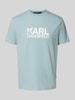 Karl Lagerfeld T-Shirt mit Label-Print Hellblau