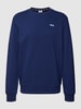FILA Sweatshirt met labelstitching, model 'BRUSTEM CREW' Donkerblauw
