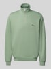 Lacoste Regular Fit Troyer aus reiner Baumwolle Gruen