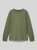 Polo Ralph Lauren Teens Shirt met lange mouwen, ronde hals en labelstitching Lichtgroen