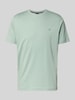 LERROS T-Shirt mit Rundhalsausschnitt und Logo-Stitching Lind
