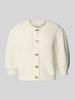 Bash Strickjacke mit durchgängiger Knopfleiste Modell 'Garance' Ecru