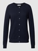 Christian Berg Woman Strickjacke aus Kaschmir mit Knopfleiste Dunkelblau