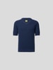 Lardini Poloshirt mit V-Ausschnitt Dunkelblau