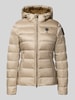 Blauer Usa Daunenjacke mit Zweiwege-Reißverschluss Modell 'CHARME' Beige
