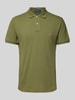 Polo Ralph Lauren Custom Slim Fit Poloshirt mit Label-Stitching Oliv