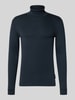 Marc O'Polo Shaped Fit Langarmshirt aus reiner Baumwolle mit Rollkragen Marine