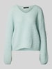 Vero Moda Oversized gebreide pullover met V-hals, model 'JULIETTE' Rietgroen