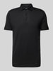 OLYMP Level Five Regular Fit Poloshirt aus Leinen-Elasthan-Mix Black