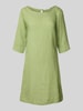 ZABAIONE Knielange jurk van puur linnen Lichtgroen