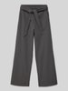 Only Regular Fit Weite Hose mit Bindegürtel Modell 'TIZANA' Graphit