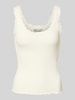 Only Regular Fit Tank Top mit Frill am Saum Modell 'SARA' Offwhite