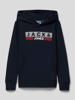 Jack & Jones Hoodie mit Label-Print Marineblau