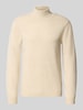 Casual Friday Strickpullover mit Rollkragen Offwhite