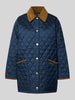 Barbour Regular fit gewatteerd jack met corduroy, model 'MODERN LIDDESDALE' Marineblauw