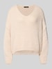 Oui oversized gebreide pullover met mohairgehalte Offwhite