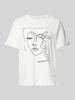 Vila T-Shirt mit Motiv-Print Modell 'SYBILLA' Weiss