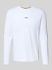 BOSS Orange Regular Fit Langarmshirt aus Baumwoll-Mix Modell 'CHARK' Weiss