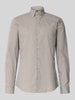 Jake*s Slim Fit Business-Hemd mit Button-Down-Kragen Taupe