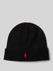 Polo Ralph Lauren Beanie van wol met labelstitching Zwart