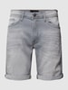 Blend Slim Fit Jeansshorts im 5-Pocket-Design Hellgrau