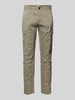 camel active Spodnie cargo o kroju slim fit z wpuszczanymi kieszeniami Khaki