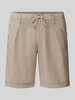 Profuomo Bermudas in unifarbenem Design mit Tunnelzug Beige