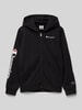 CHAMPION Sweatjacke mit Label-Stitching Black