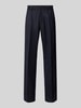 Forét straight fit pantalon van wolmix Donkerblauw