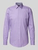 BOSS Slim Fit Business-Hemd mit Kentkragen Modell 'Hank' Purple