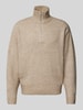 Jack & Jones Troyer mit gerippten Abschlüssen Modell 'OLLIE' Beige