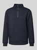 Casual Friday Sweatshirt met opstaande kraag, model 'Sebastian' Marineblauw