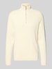 Lindbergh Strickpullover mit Troyer-Kragen Offwhite