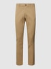Tom Tailor Slim fit broek met labeldetail Beige