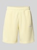 PEGADOR Relaxed Fit Shorts mit Strukturmuster Modell 'Lagos' Hellgelb