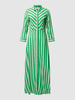 YAS Długa sukienka z listwą guzikową model ‘SAVANNA’ Zielony