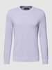 Marc O'Polo Strickpullover mit Rundhalsausschnitt Modell 'Crewneck' Flieder