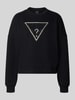 Guess Sweatshirt mit Logo und Ziersteinbesatz Modell 'RACHELE' Black