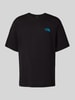 The North Face T-shirt z detalem z logo Czarny