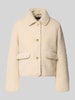 VERO MODA Zipperjack met goudkleurige sierknopen Ecru