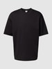 SELECTED HOMME Oversized T-shirt met extra brede schouders, model 'OSCAR' Zwart